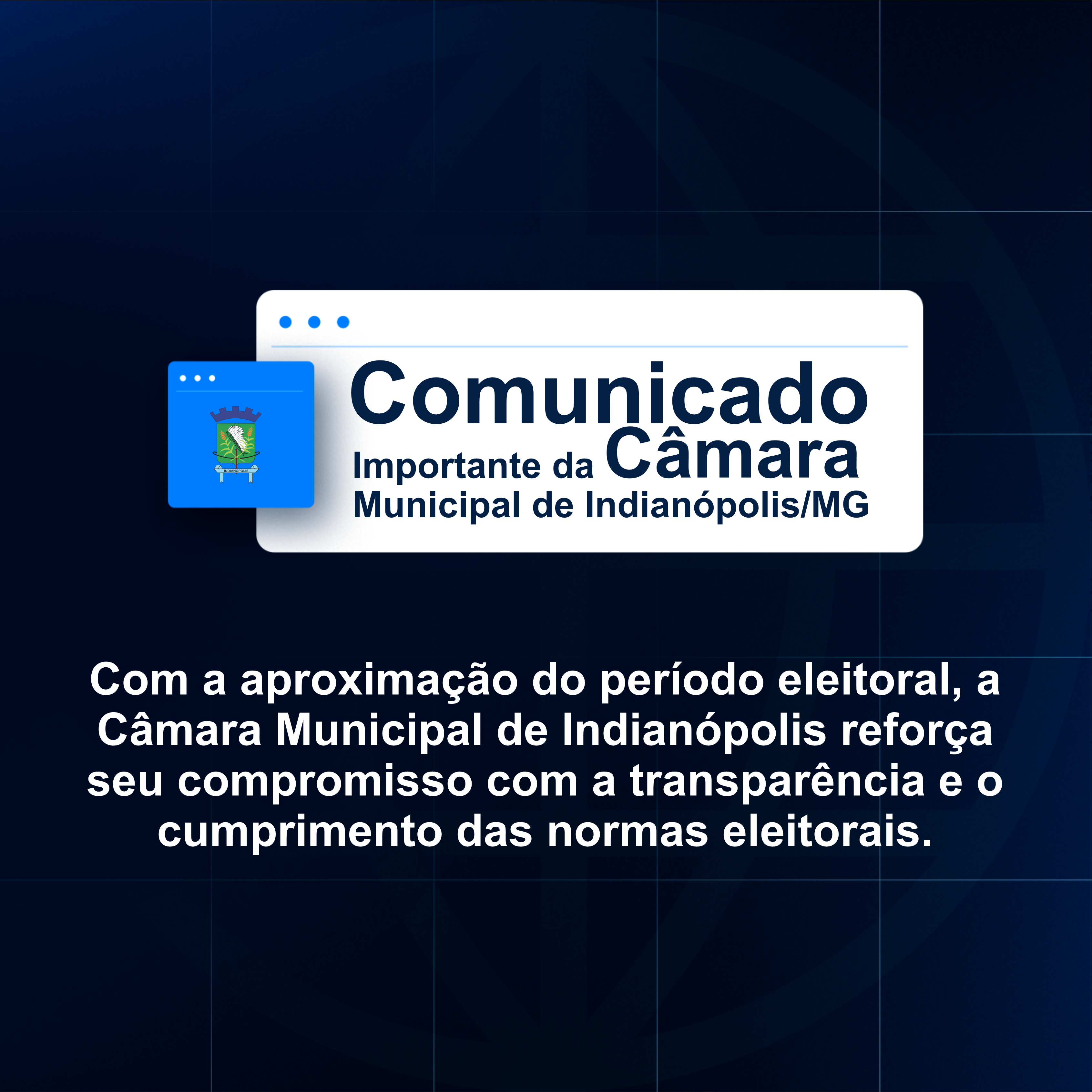 📢 Comunicado Importante da Câmara Municipal de Indianópolis/MG 📢